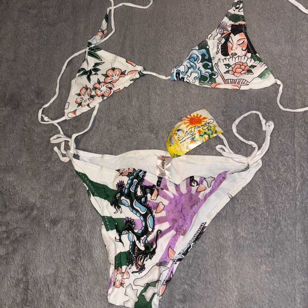 Ed Hardy Multicolor Bikini Set